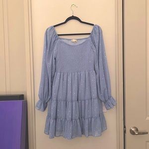 Altard State Oisin Smocked Dress Blue